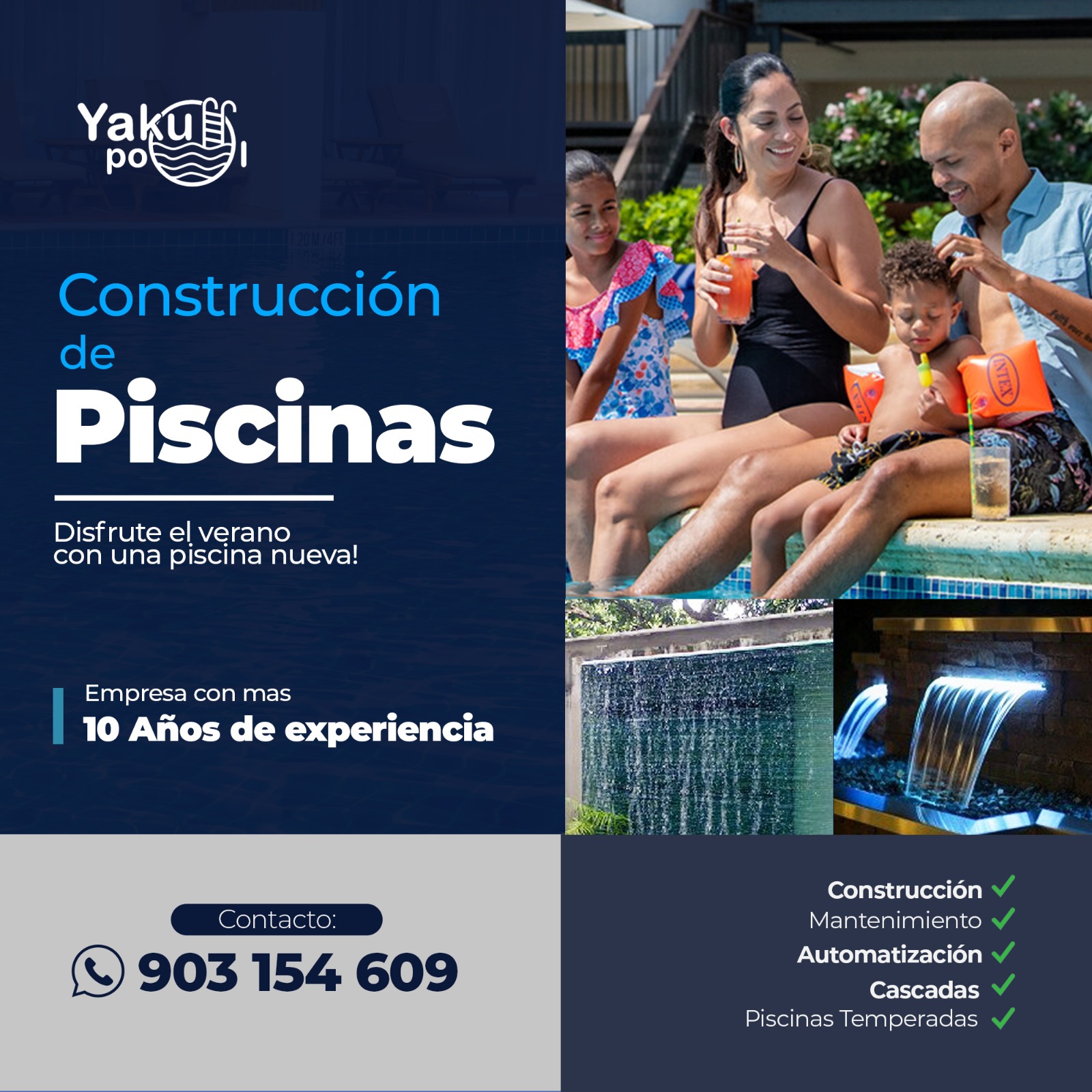 Construcción de Piscinas de Calidad | Diseño Personalizado de Piscinas | Yaku Pool